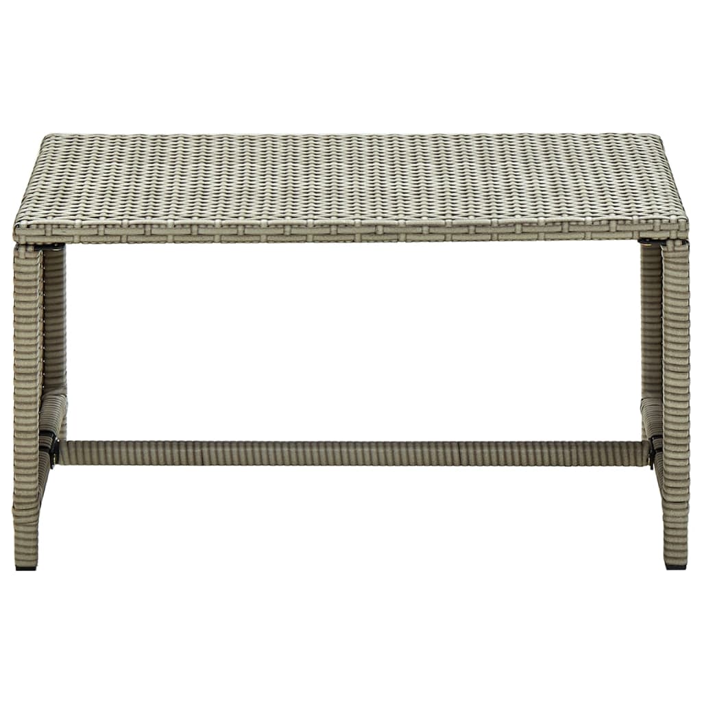 Coffee Table Beige 70x40x38 cm Poly Rattan