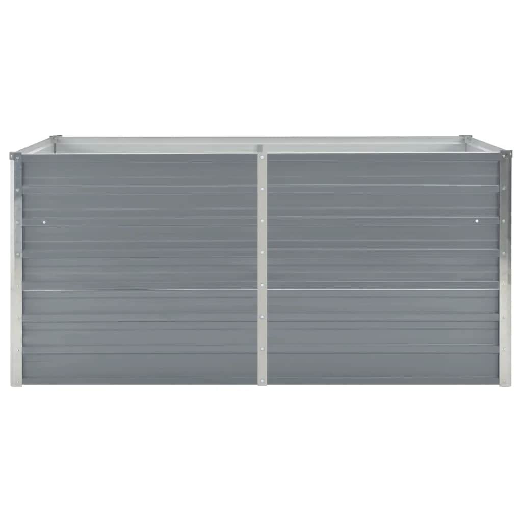 Raised Garden Bed 160x80x45 cm Galvanised Steel Grey