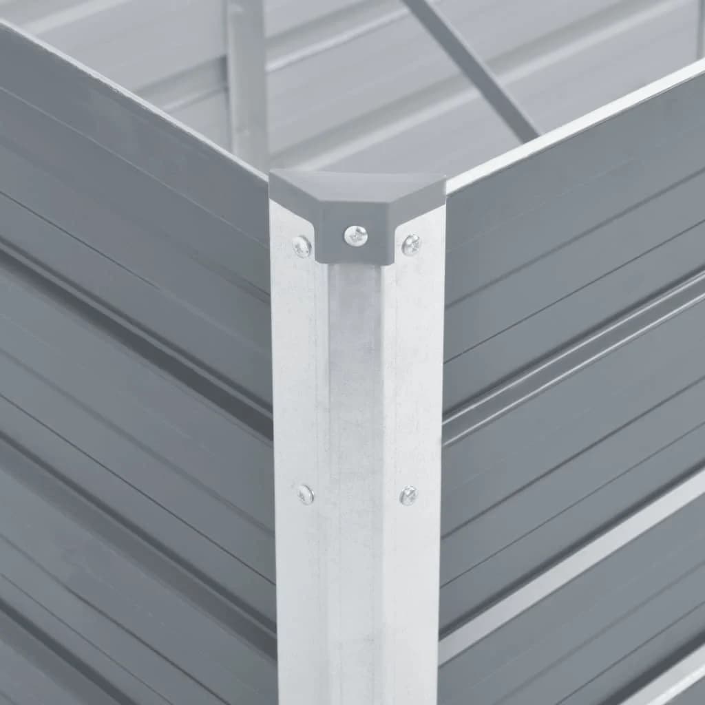 Garden Raised Bed Galvanised Steel 600x80x45 cm Grey