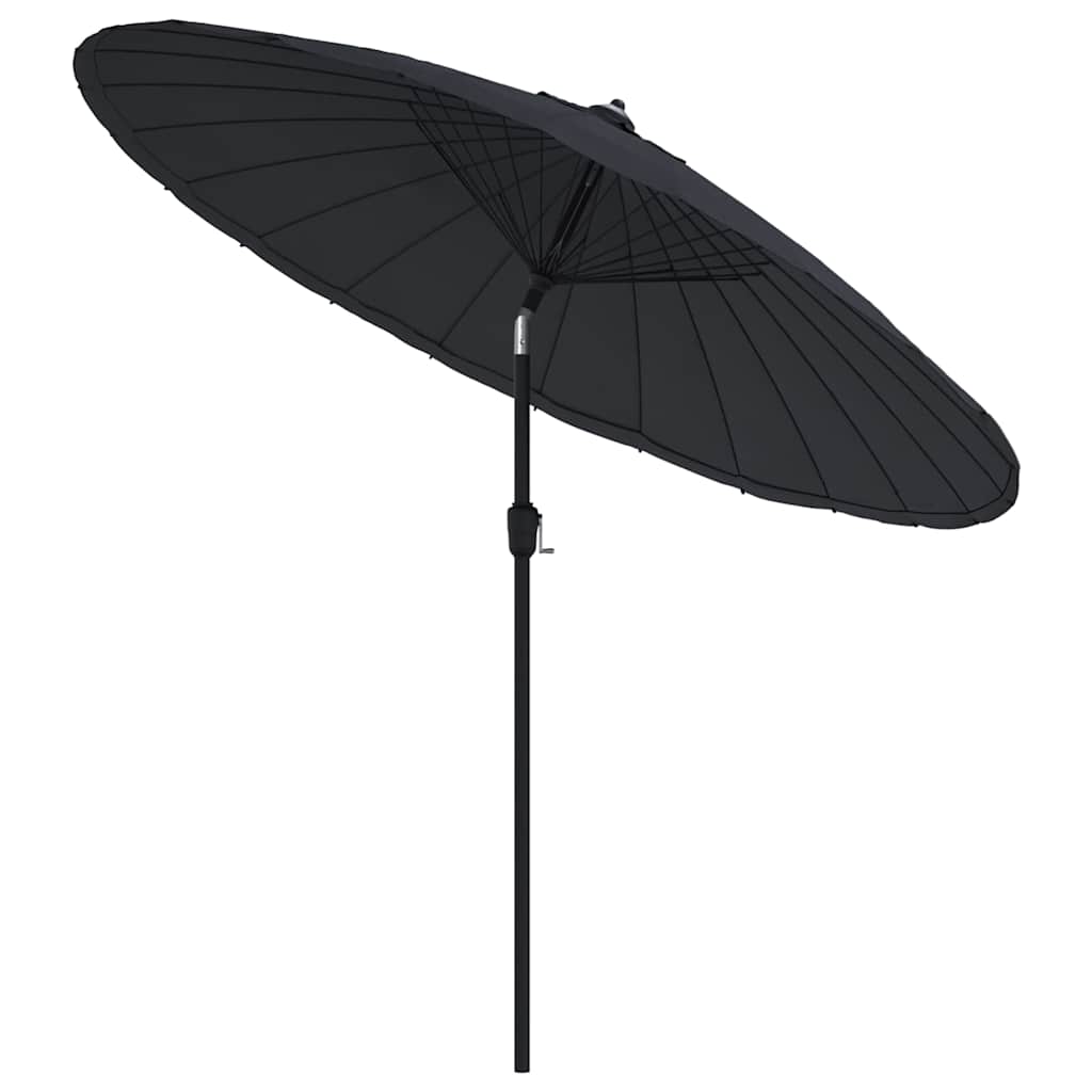 Garden Parasol with Aluminium Pole 250 cm Black