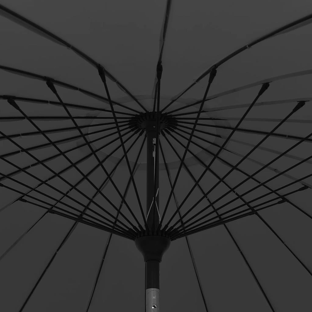 Garden Parasol with Aluminium Pole 270 cm Black