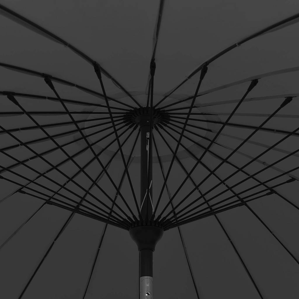 Garden Parasol with Aluminium Pole 250 cm Black