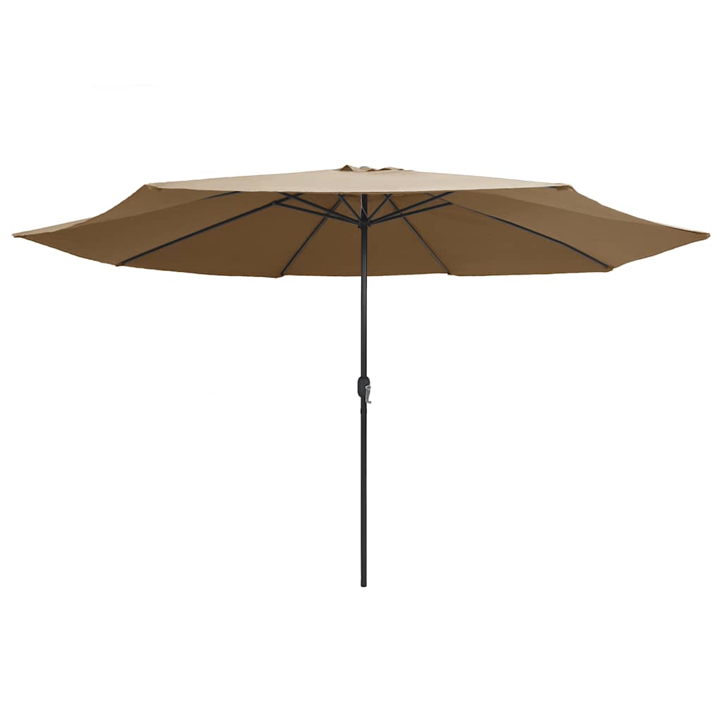 Garden Parasol with Metal Pole 390 cm Taupe