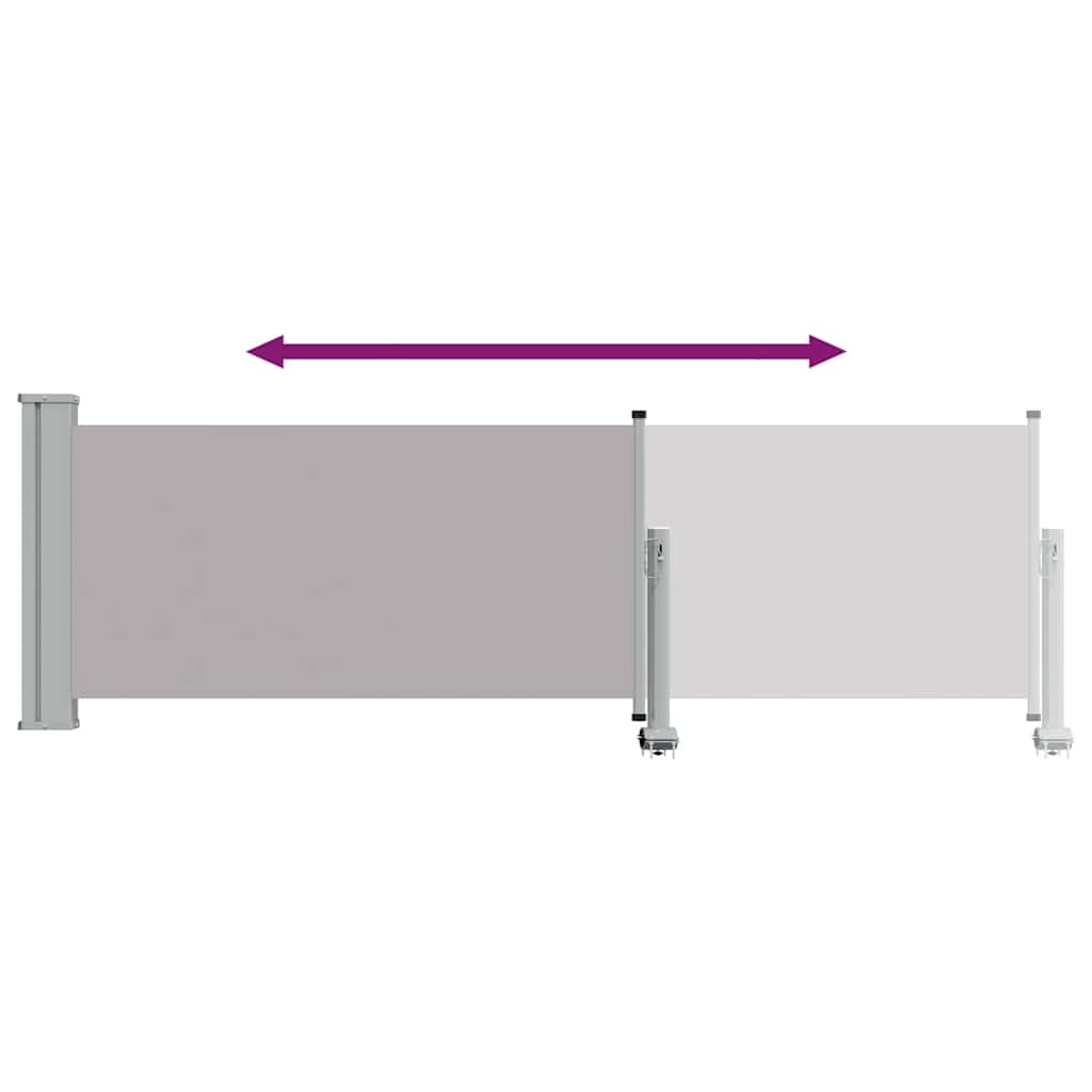 Patio Retractable Side Awning 80x300 cm Grey