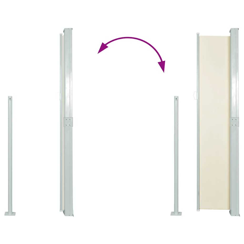 Patio Retractable Side Awning 170x300 cm Cream