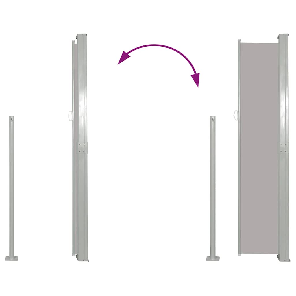 Patio Retractable Side Awning 170x300 cm Grey