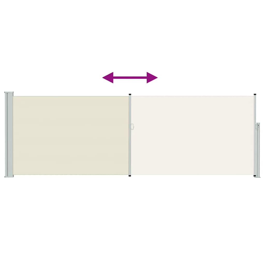 Patio Retractable Side Awning 100x300 cm Cream