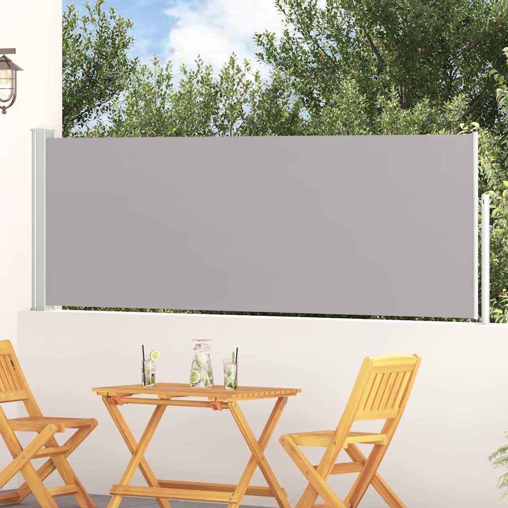 Patio Retractable Side Awning 100x300 cm Grey