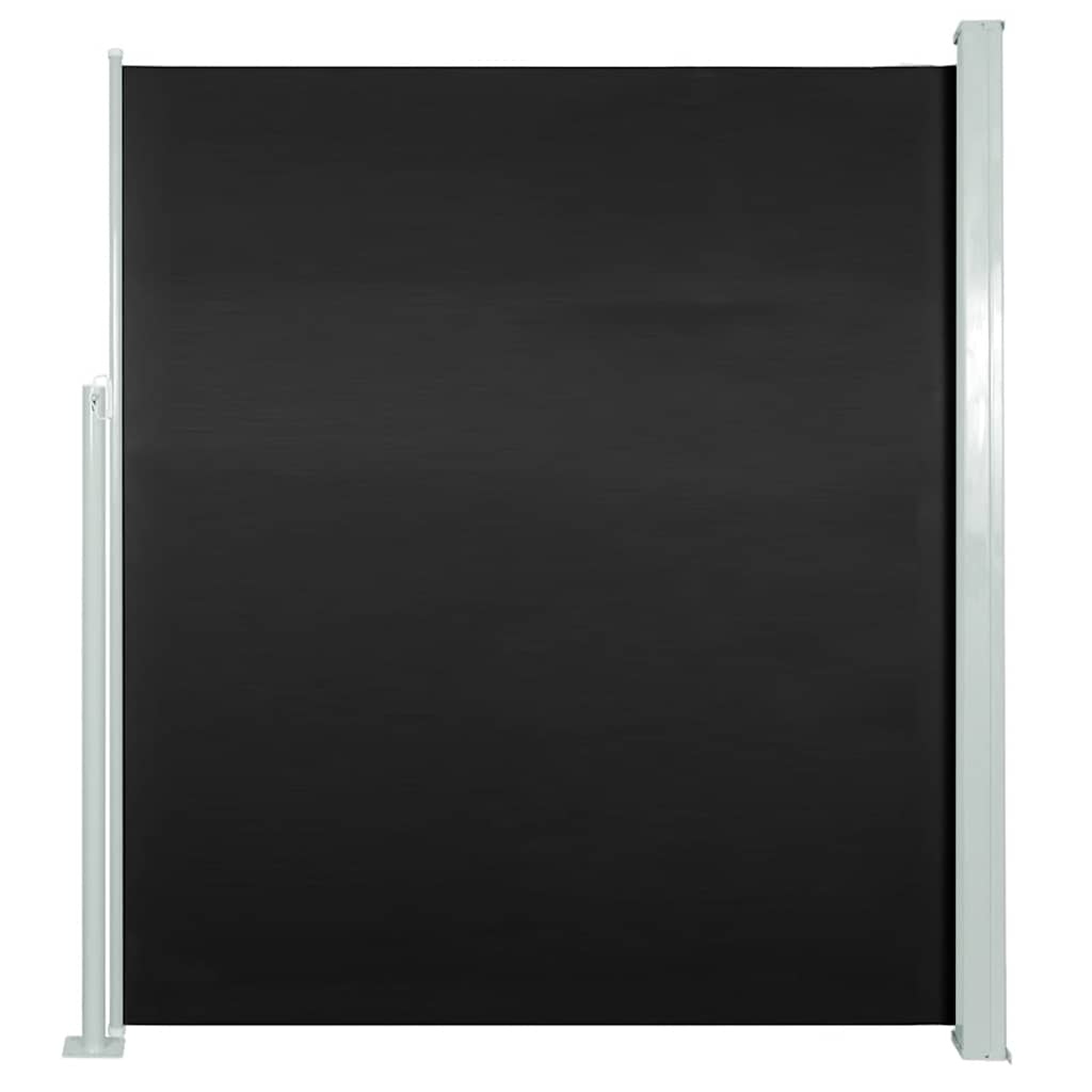 Patio Retractable Side Awning 100x514 cm Black