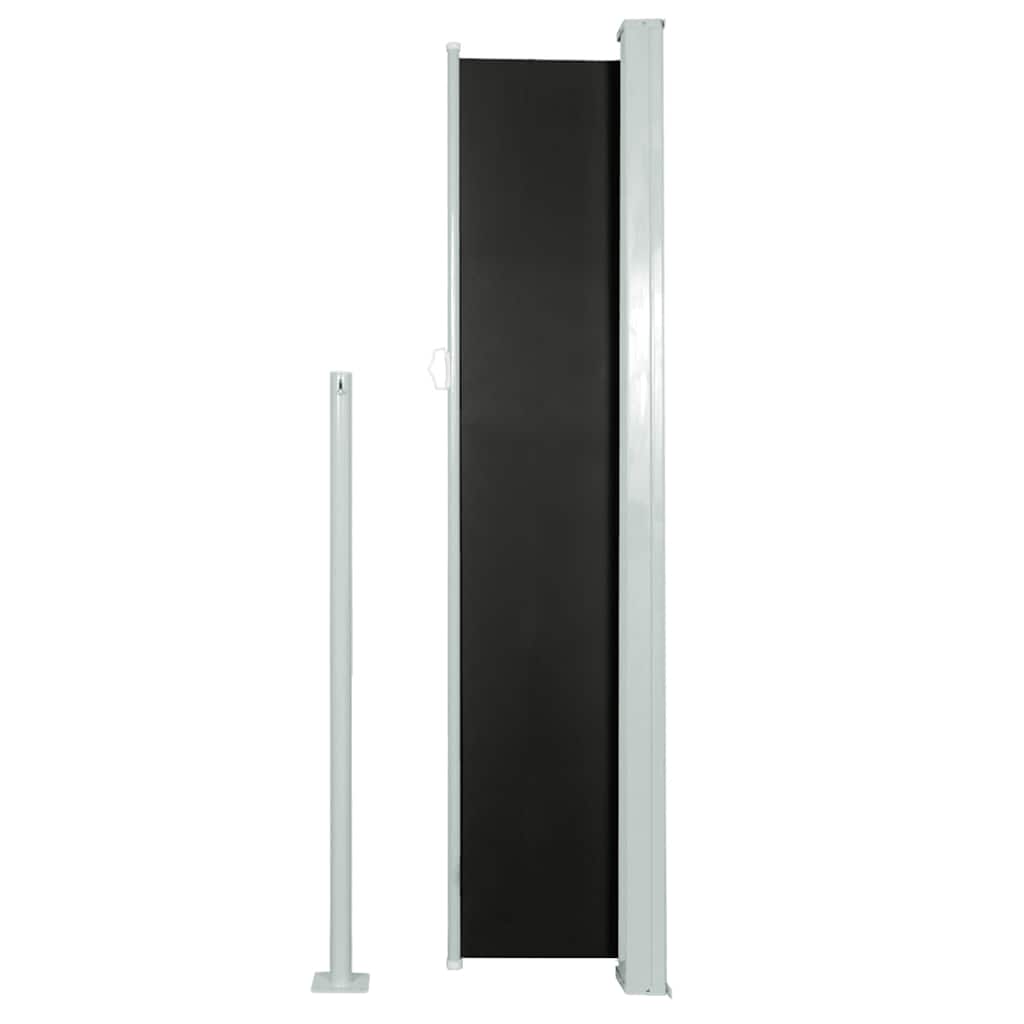 Patio Retractable Side Awning 100x514 cm Black