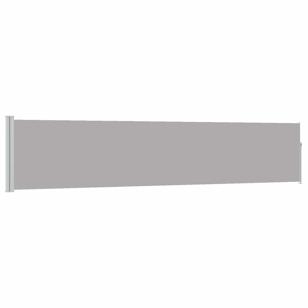 Patio Retractable Side Awning 100x500 cm Grey