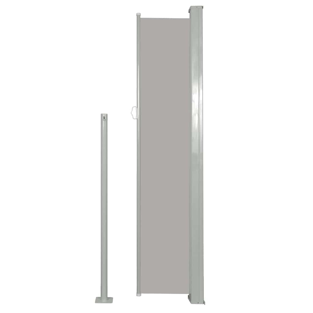 Patio Retractable Side Awning 100x500 cm Grey