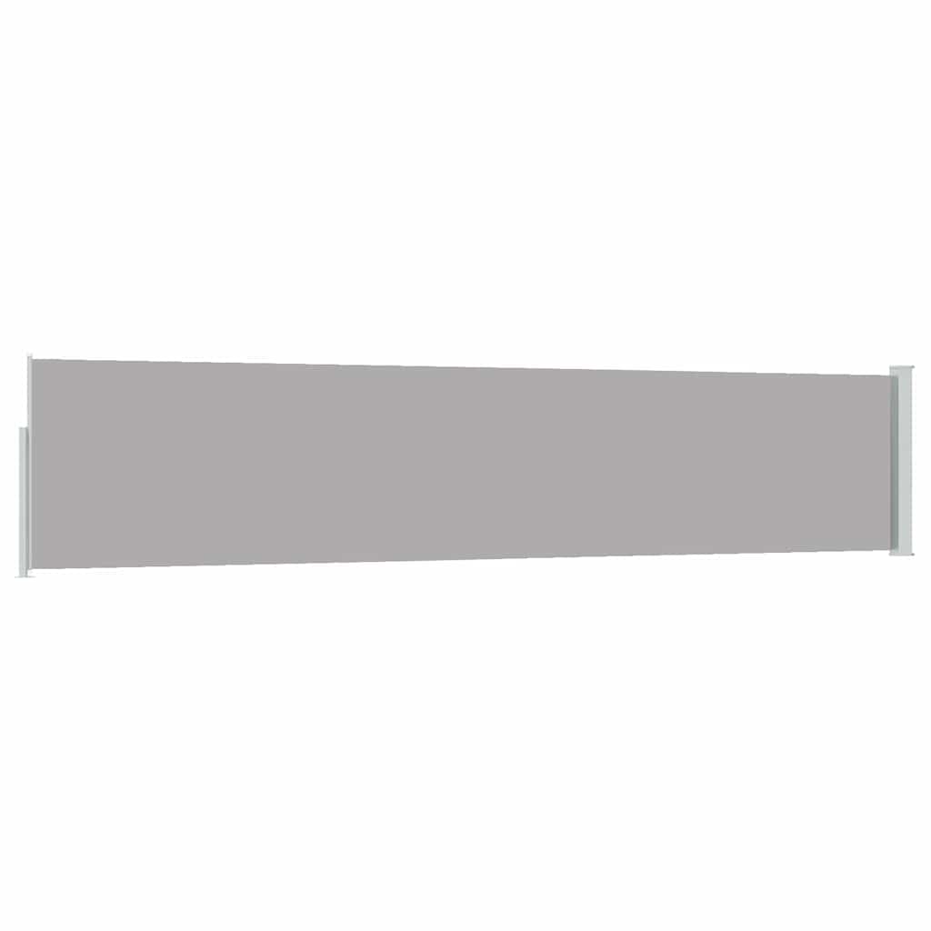 Patio Retractable Side Awning 100x500 cm Grey