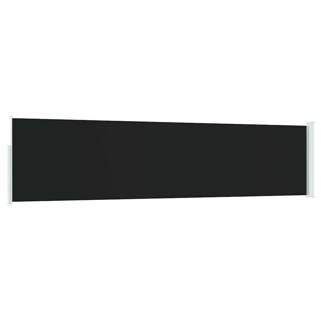 Patio Retractable Side Awning 120x500 cm Black