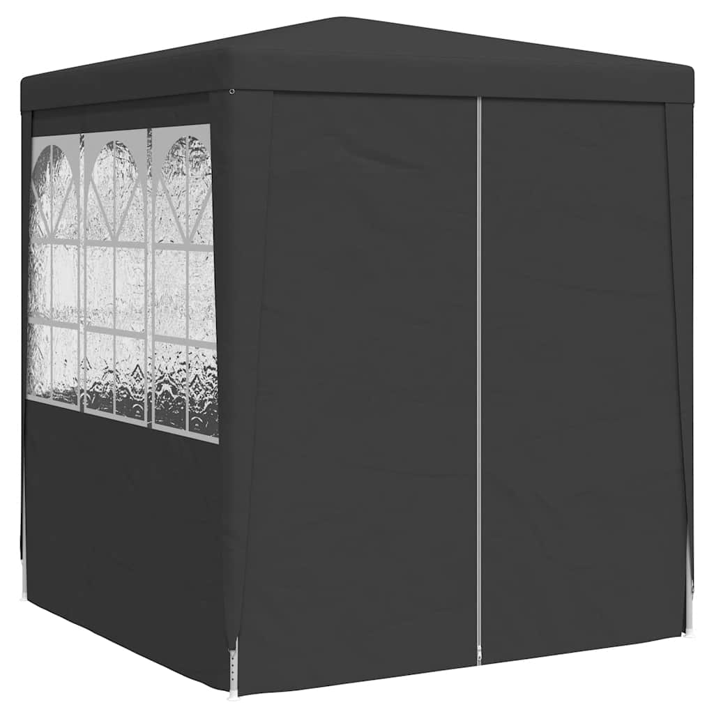 Professional Party Tent with Side Walls 2x2 m Anthracite 90 g/m²