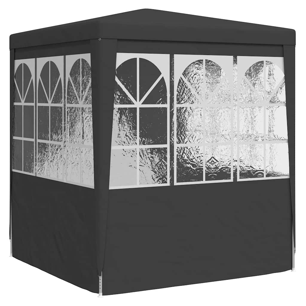 Professional Party Tent with Side Walls 2x2 m Anthracite 90 g/m²
