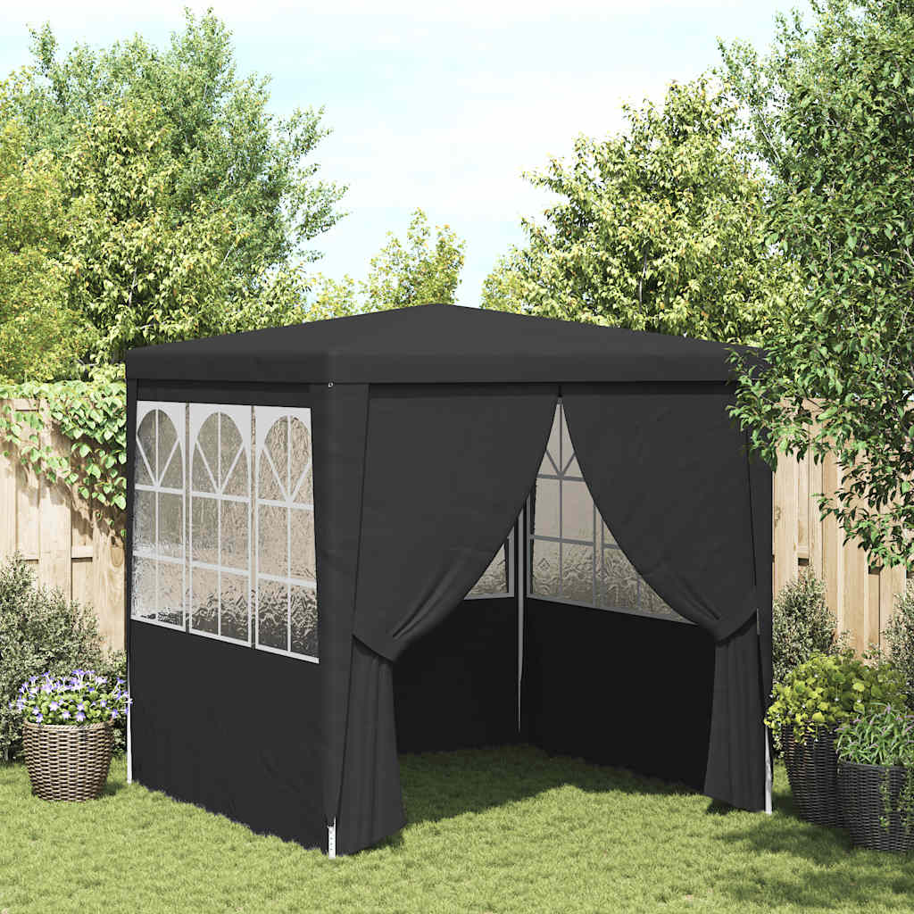 Professional Party Tent with Side Walls 2.5x2.5 m Anthracite 90 g/m²