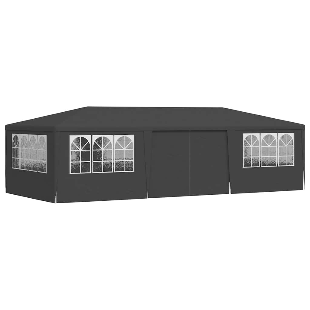 Professional Party Tent with Side Walls 4x9 m Anthracite 90 g/m²