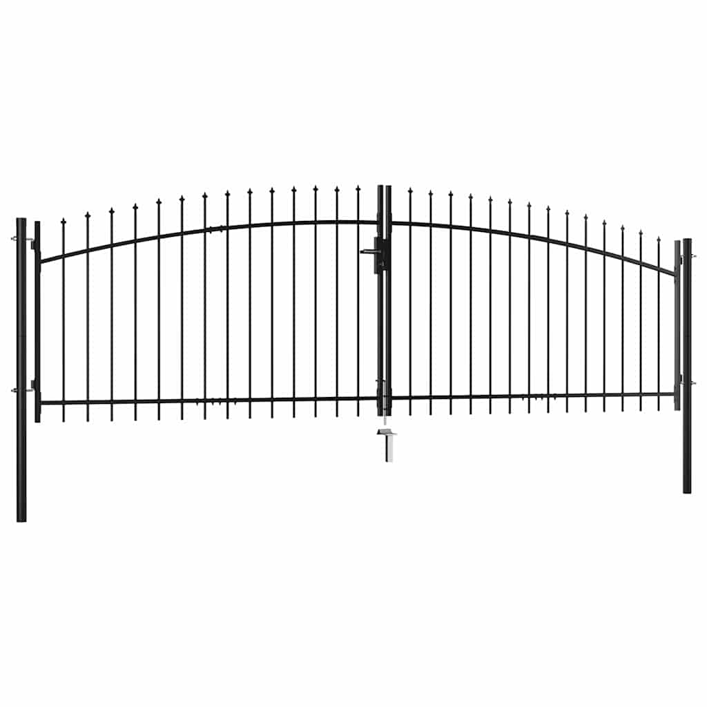 Double Door Fence Gate Woerden with Spear Top 400x199.5 cm