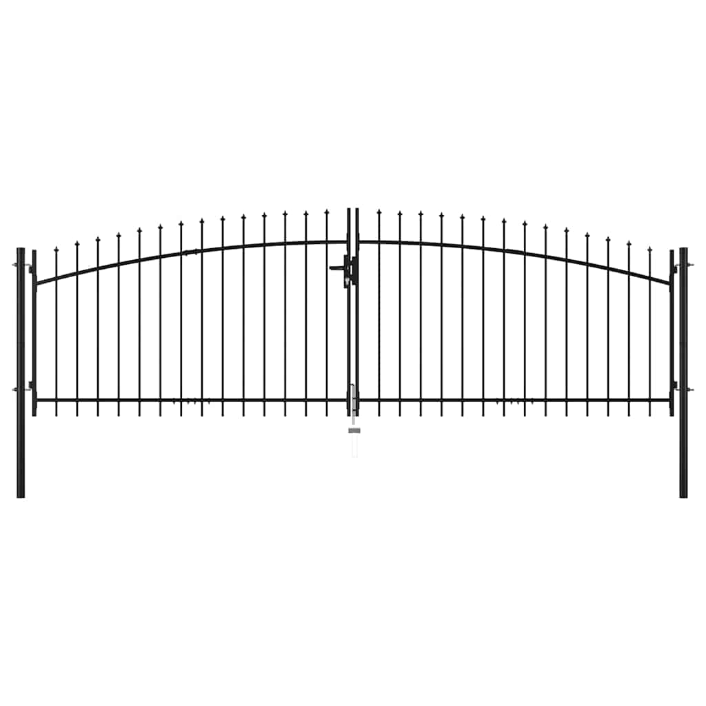 Double Door Fence Gate Woerden with Spear Top 400x199.5 cm