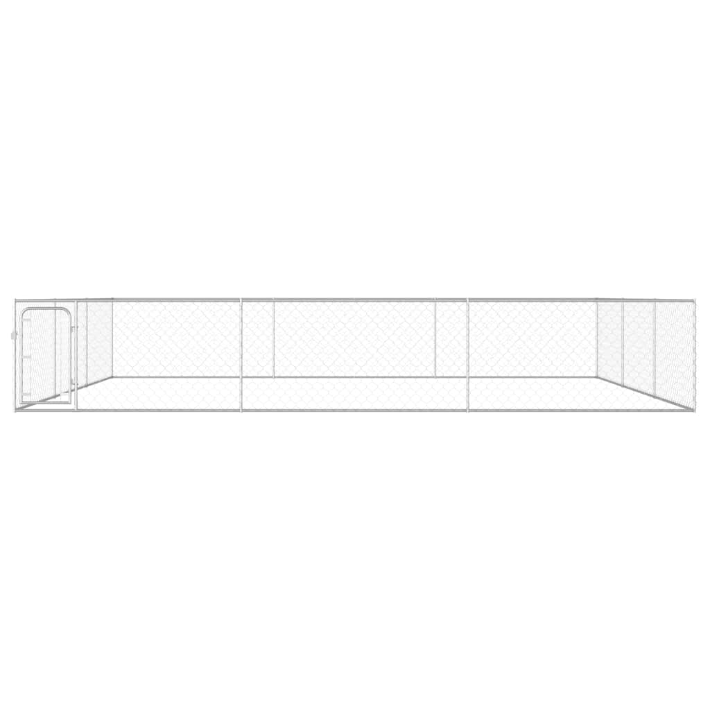Outdoor Dog Kennel Galvanised Steel 6x6x1 m