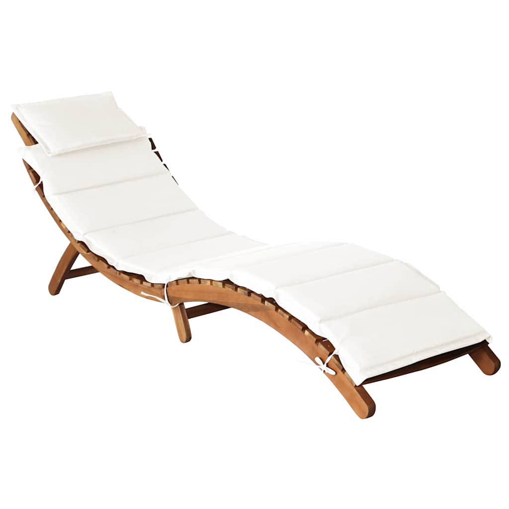 Sunloungers Solid Acacia Wood Cream