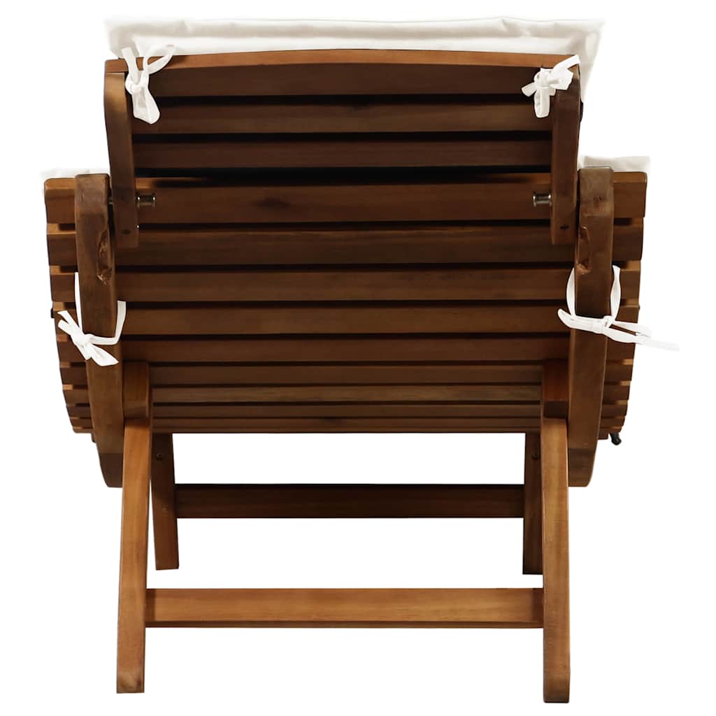 Sunloungers Solid Acacia Wood Cream