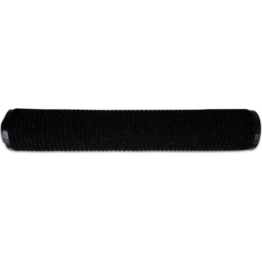 Door Mat Black 117x220 cm PVC