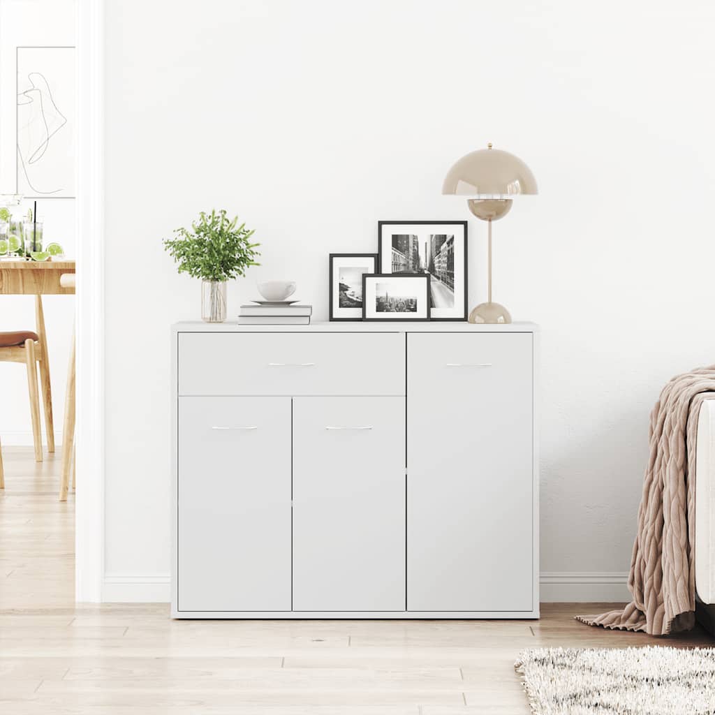 Sideboard White 88x30x70 cm Engineered Wood