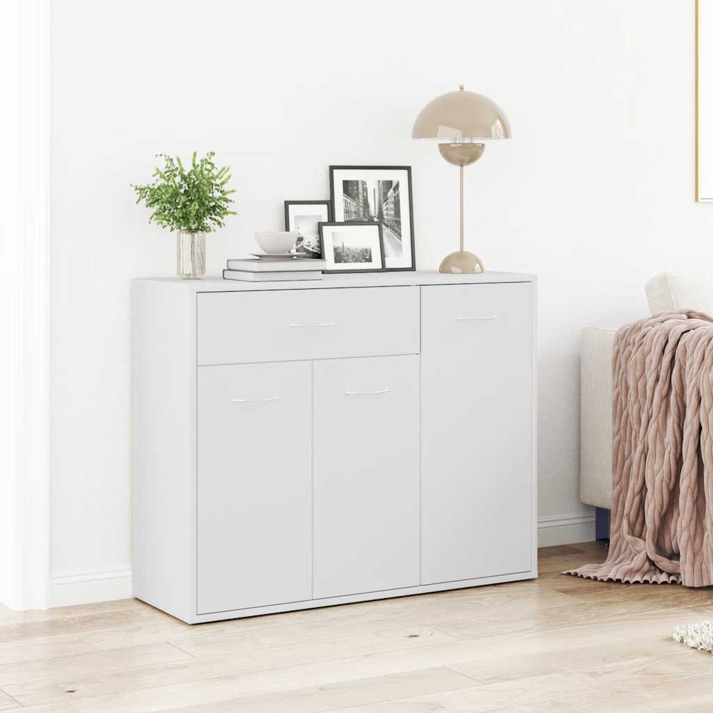Sideboard White 88x30x70 cm Engineered Wood