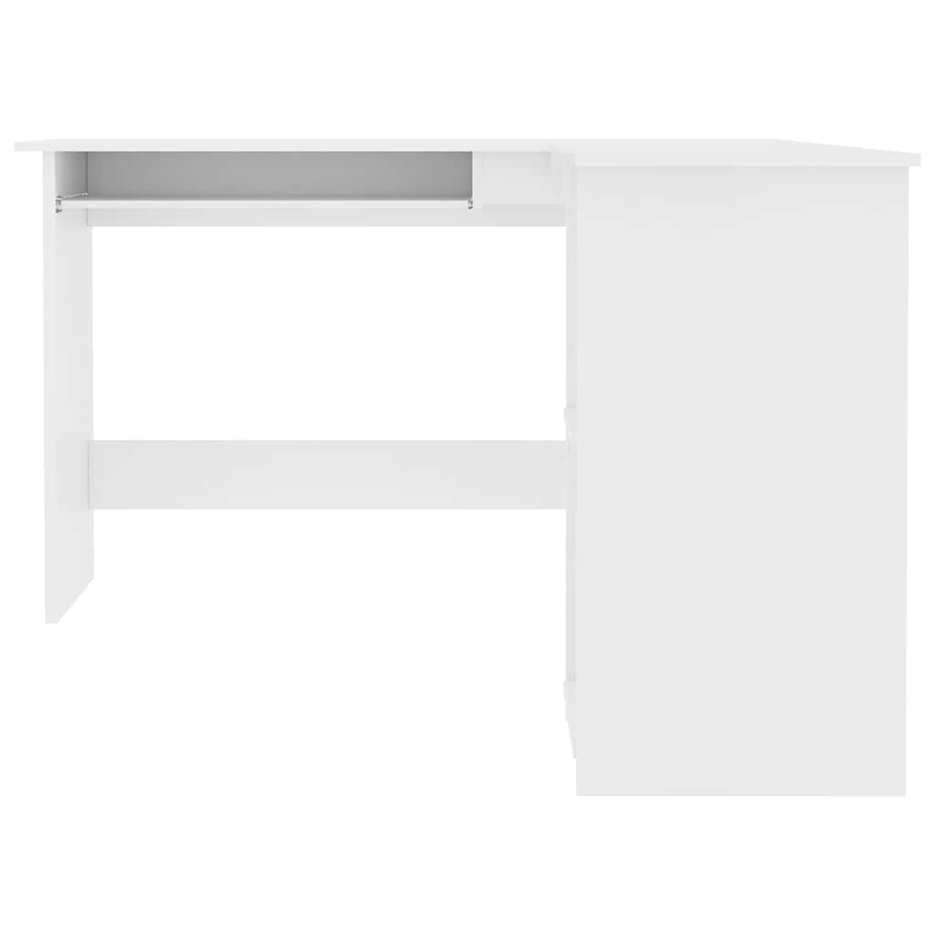 L-Shaped Corner Desk White 120x140x75 cm Engineered Wood