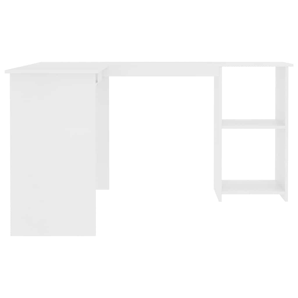 L-Shaped Corner Desk White 120x140x75 cm Engineered Wood
