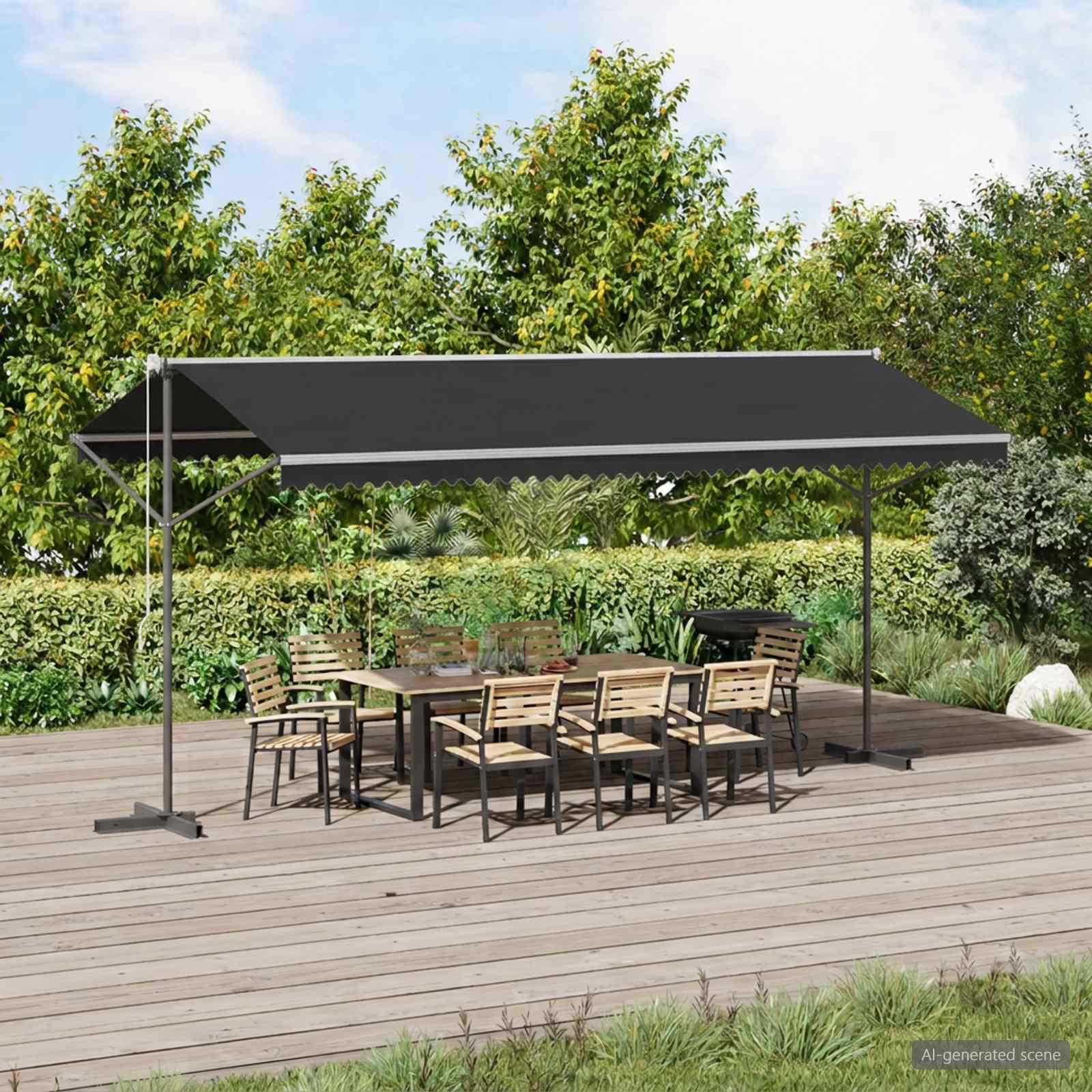 Free Standing Awning 500x300 cm Anthracite