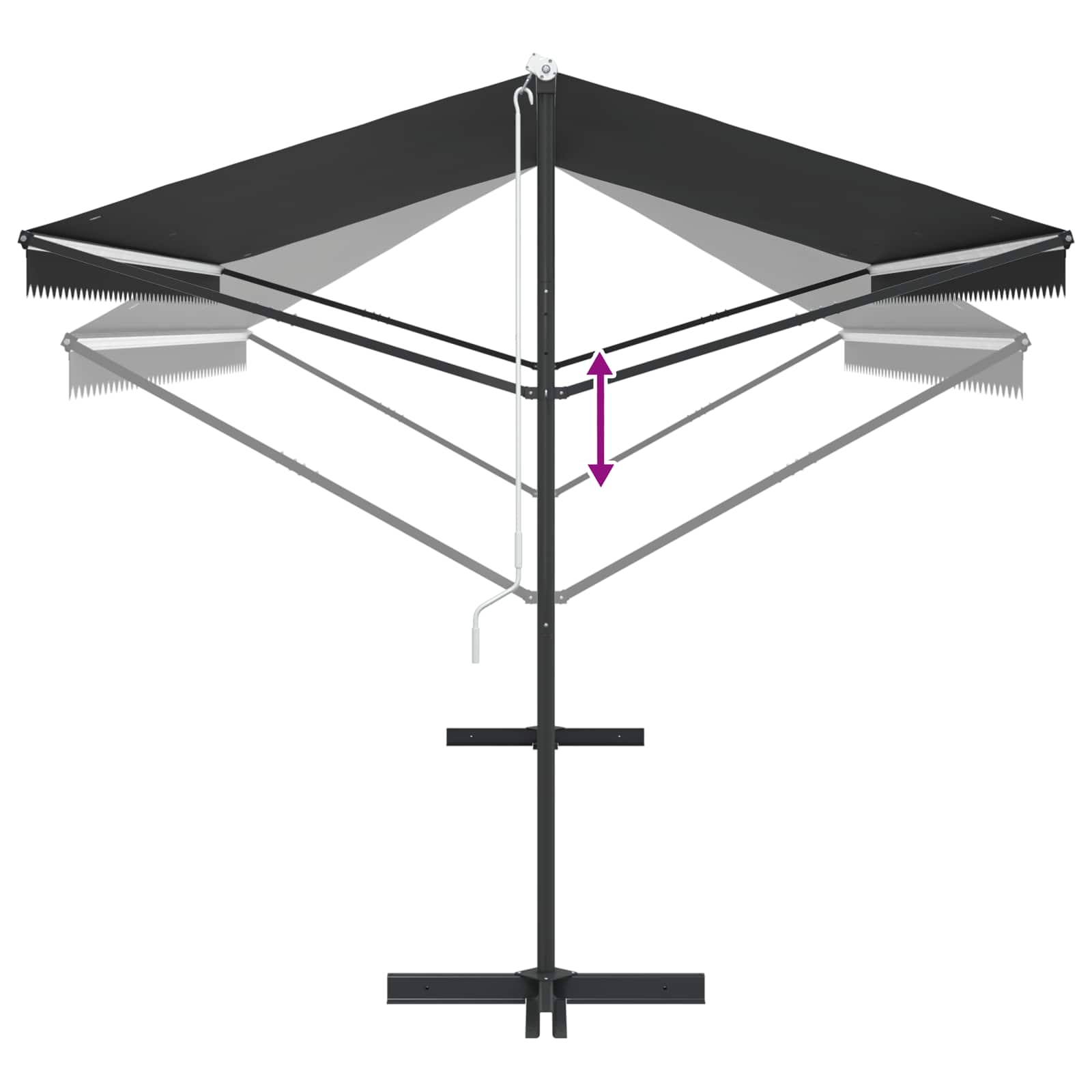 Free Standing Awning 500x300 cm Anthracite