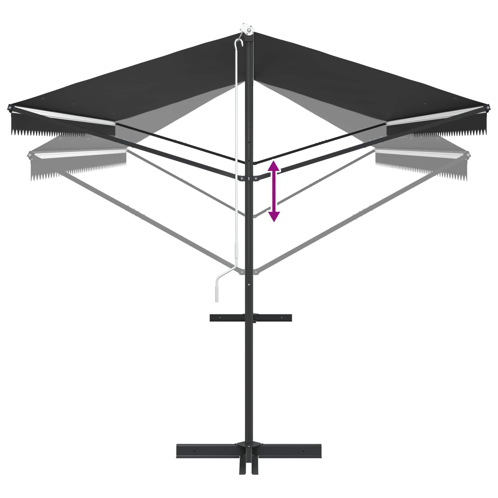 Free Standing Awning 600x300 cm Anthracite
