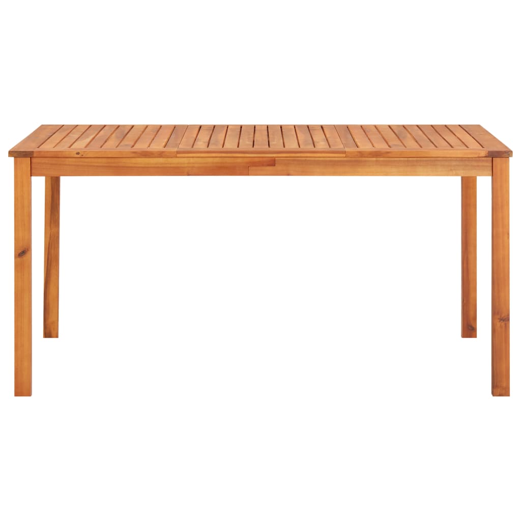 5 Piece Outdoor Dining Set with Cushions Solid Wood Acacia