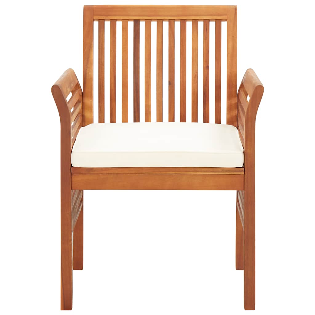 9 Piece Outdoor Dining Set with Cushions Solid Wood Acacia