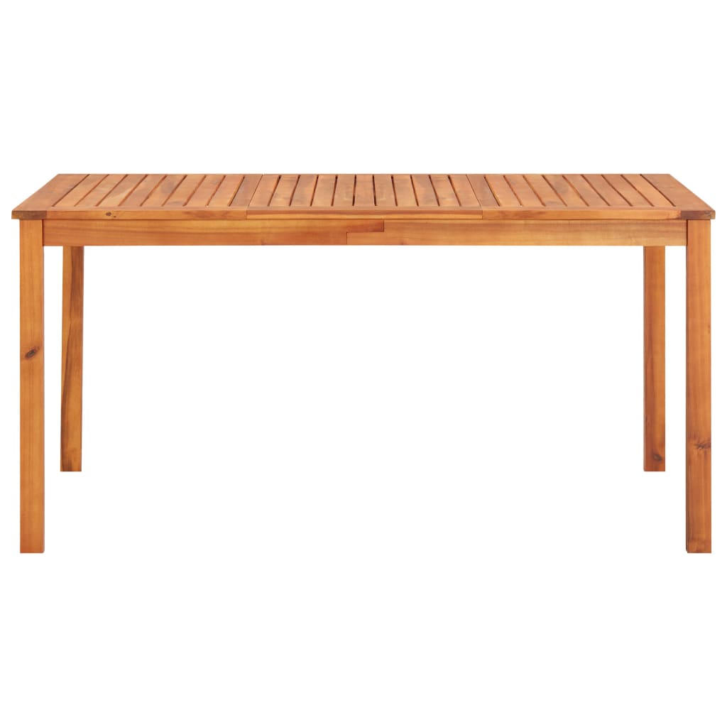 5 Piece Outdoor Dining Set with Cushions Solid Wood Acacia