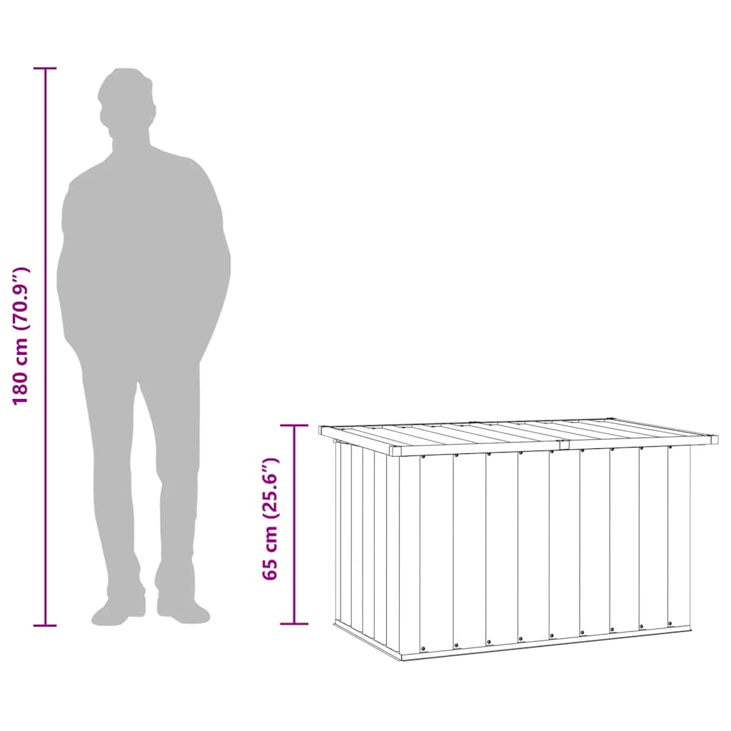 Garden Storage Box Anthracite 109x67x65 cm