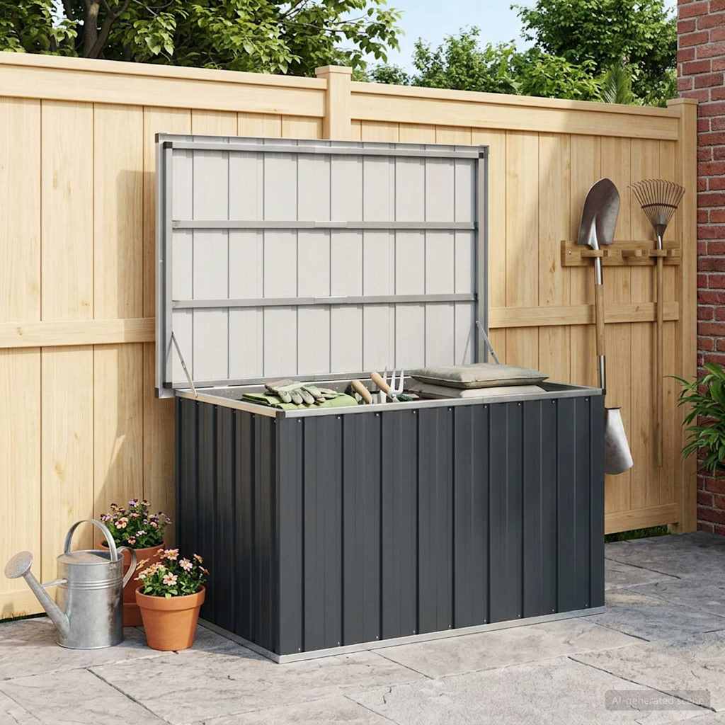 Garden Storage Box Anthracite 109x67x65 cm