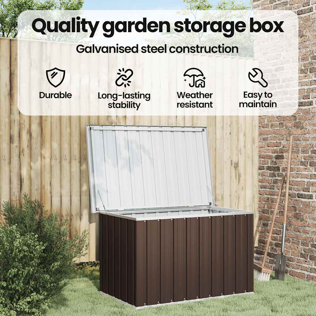 Garden Storage Box Brown 109x67x65 cm