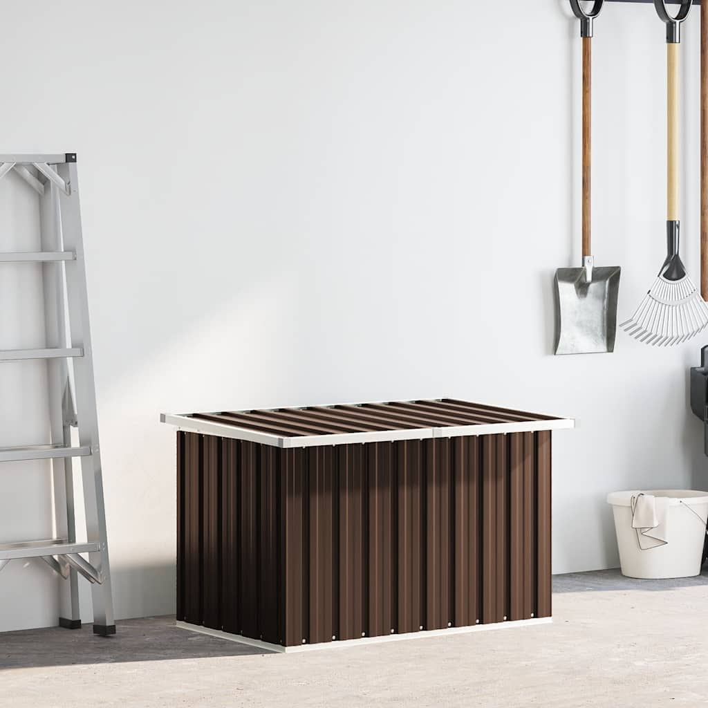 Storage boxes Galvanised Steel 109 x 67 x 65 cm Brown