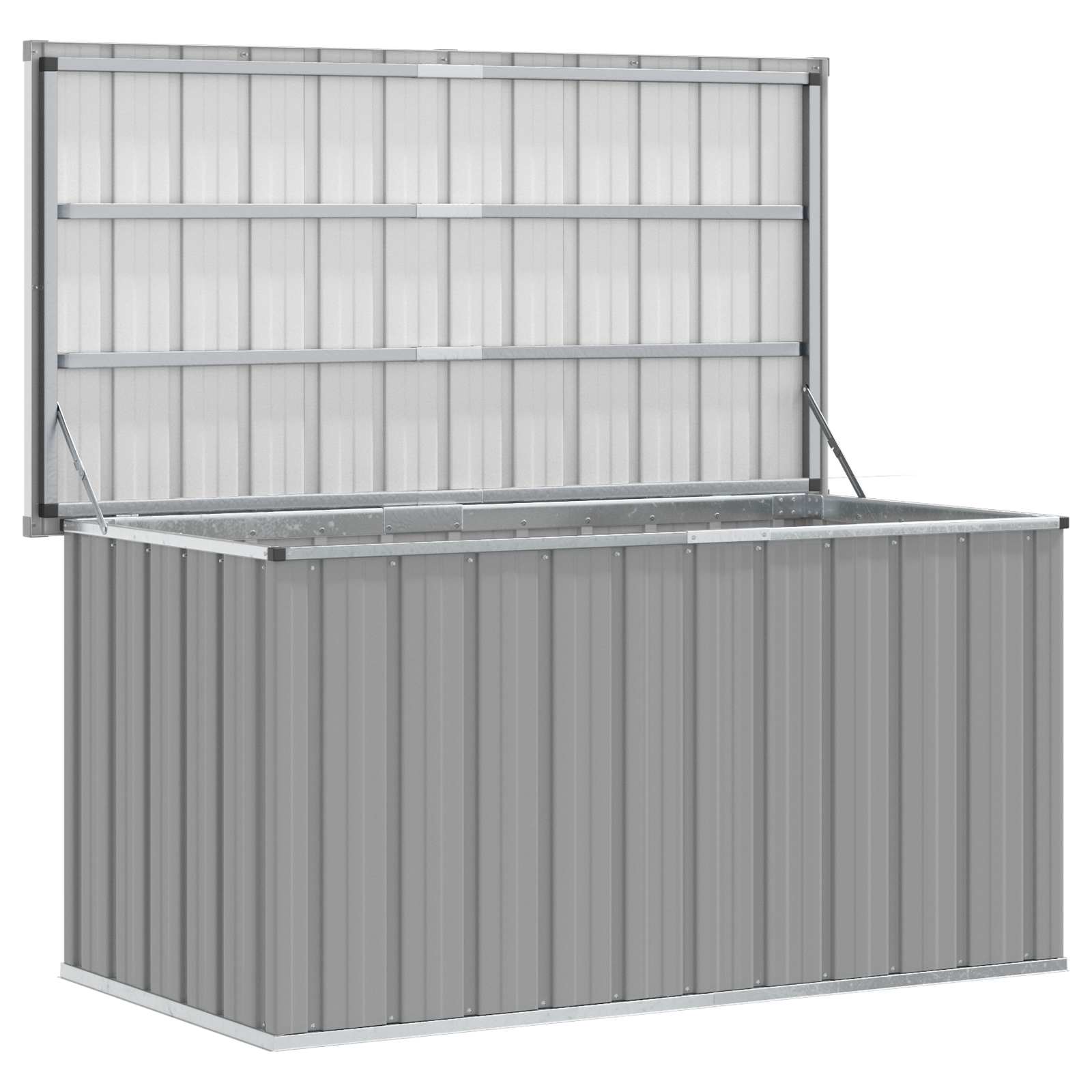 Garden Storage Box Grey 129x67x65 cm