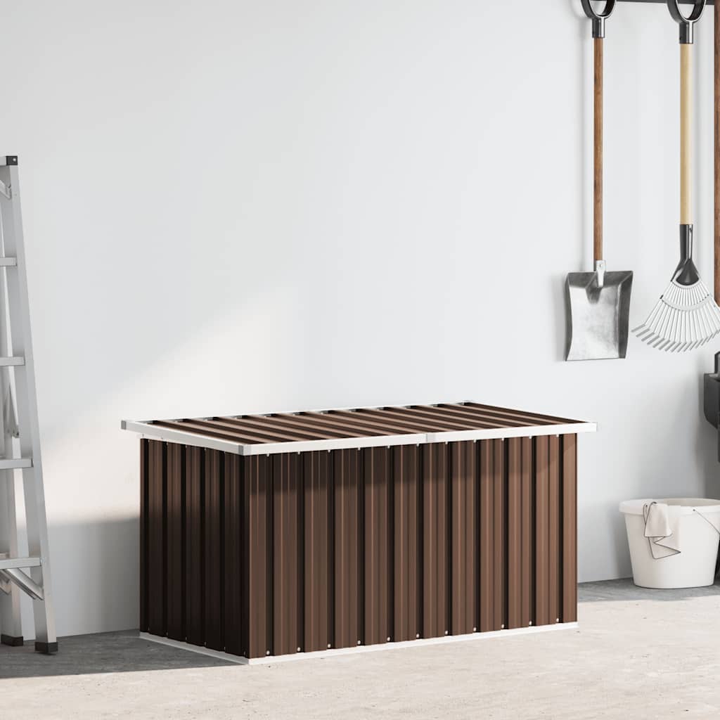 Garden Storage Box Brown 129x67x65 cm