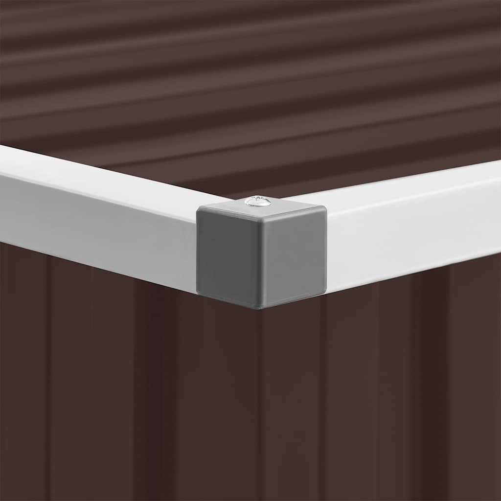Garden Storage Box Brown 129x67x65 cm
