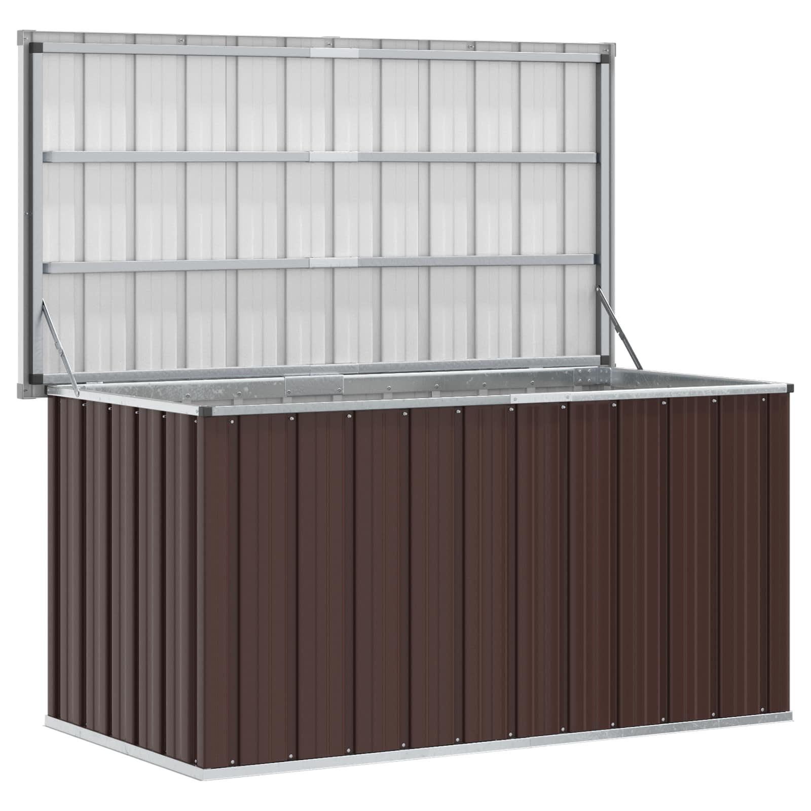 Garden Storage Box Brown 129x67x65 cm