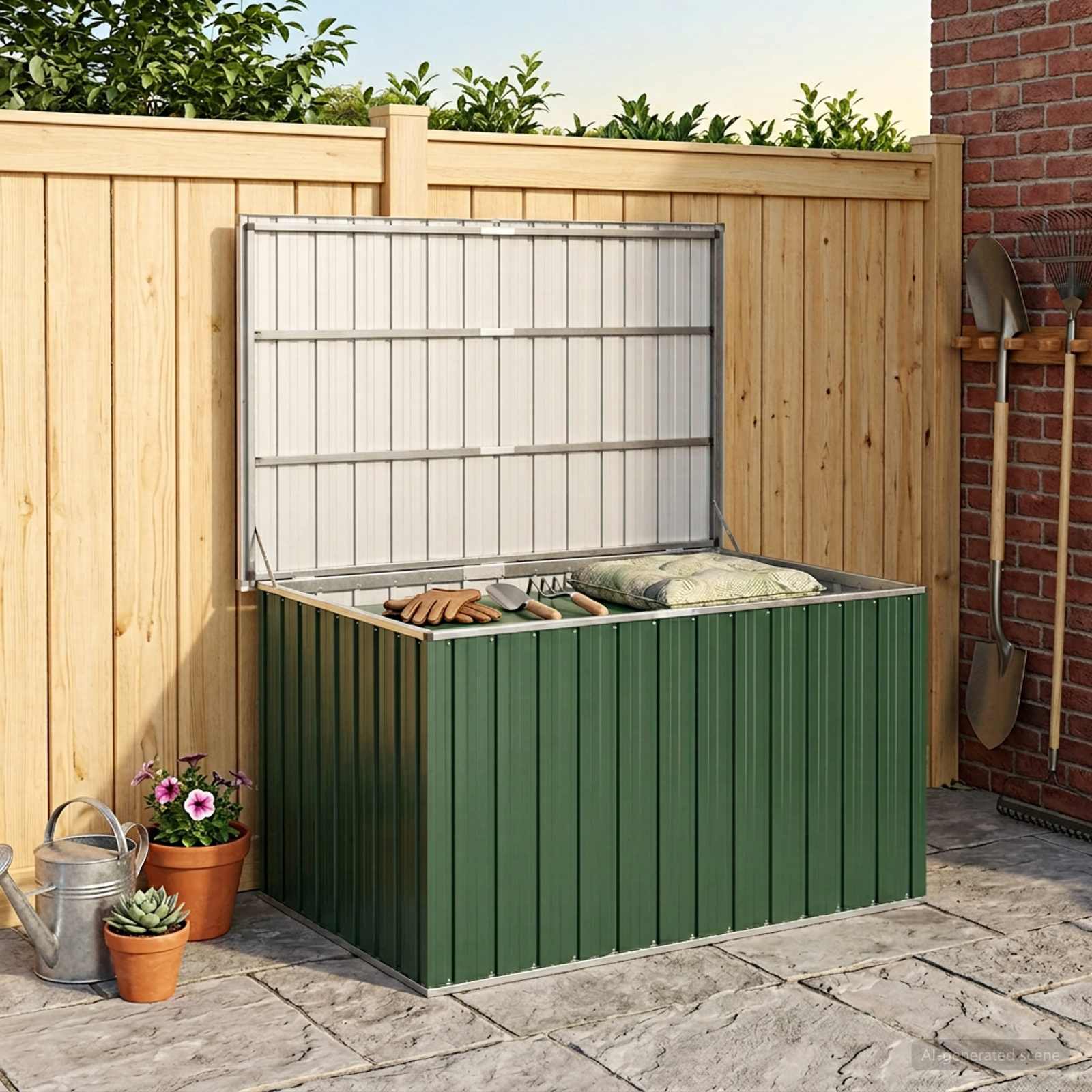 Garden Storage Box Green 149x99x93 cm
