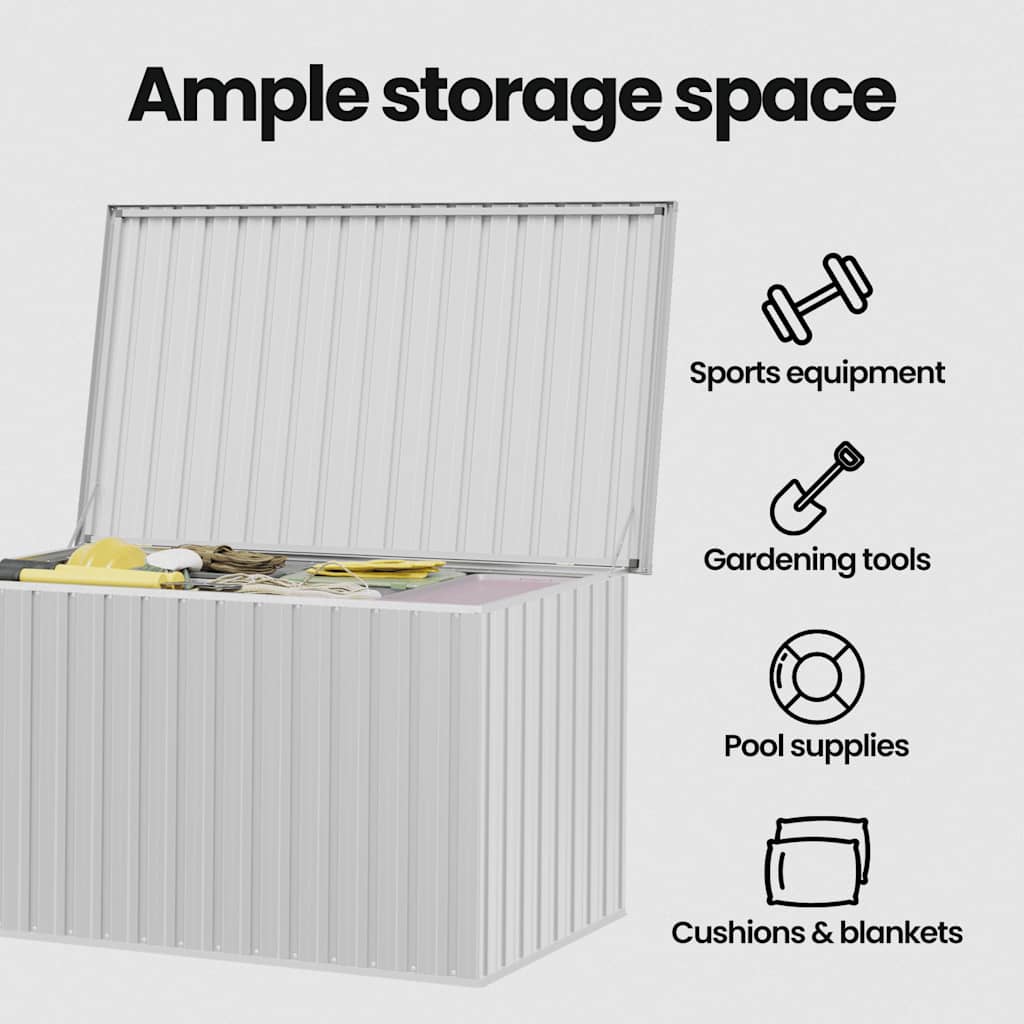 Garden Storage Box Grey 171x99x93 cm