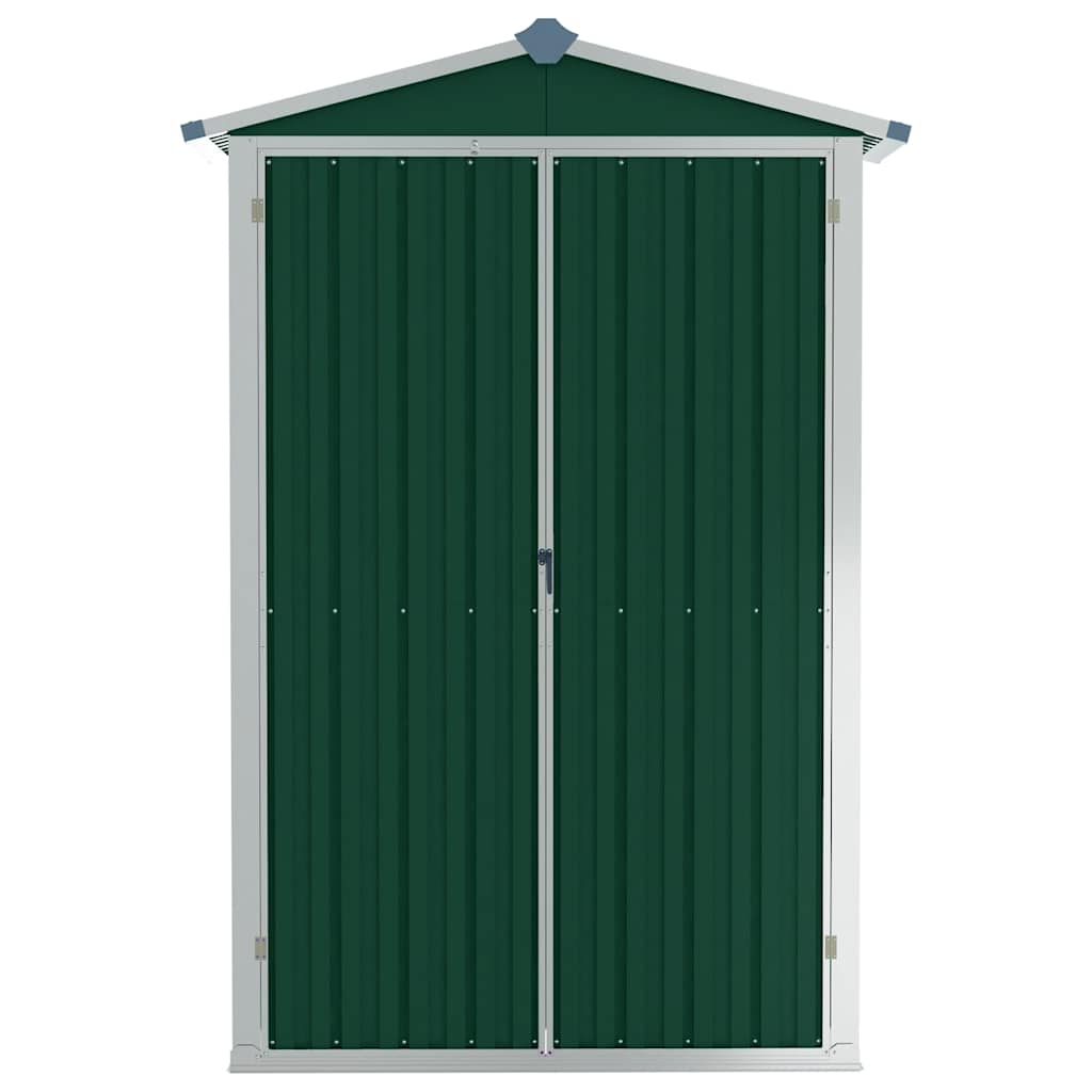 Garden Shed Green 116x45x175 cm Galvanised Steel