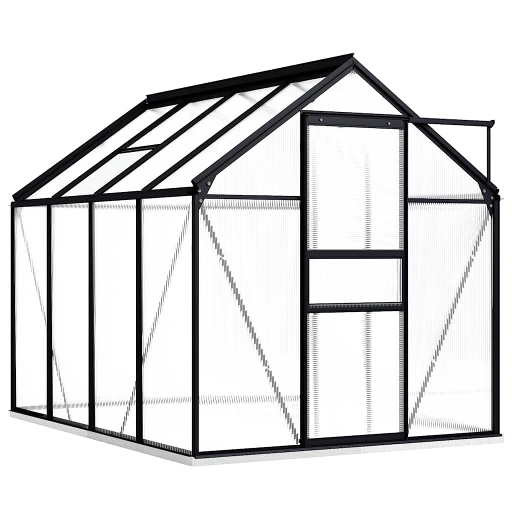 Greenhouse with Base Frame Anthracite Aluminium 4,75 m²